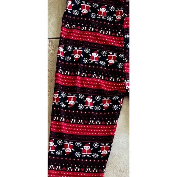 3/$15 Santa/Christmas Holiday Winter Print Patterned Leggings Lounge Pants S - Picture 4 of 4